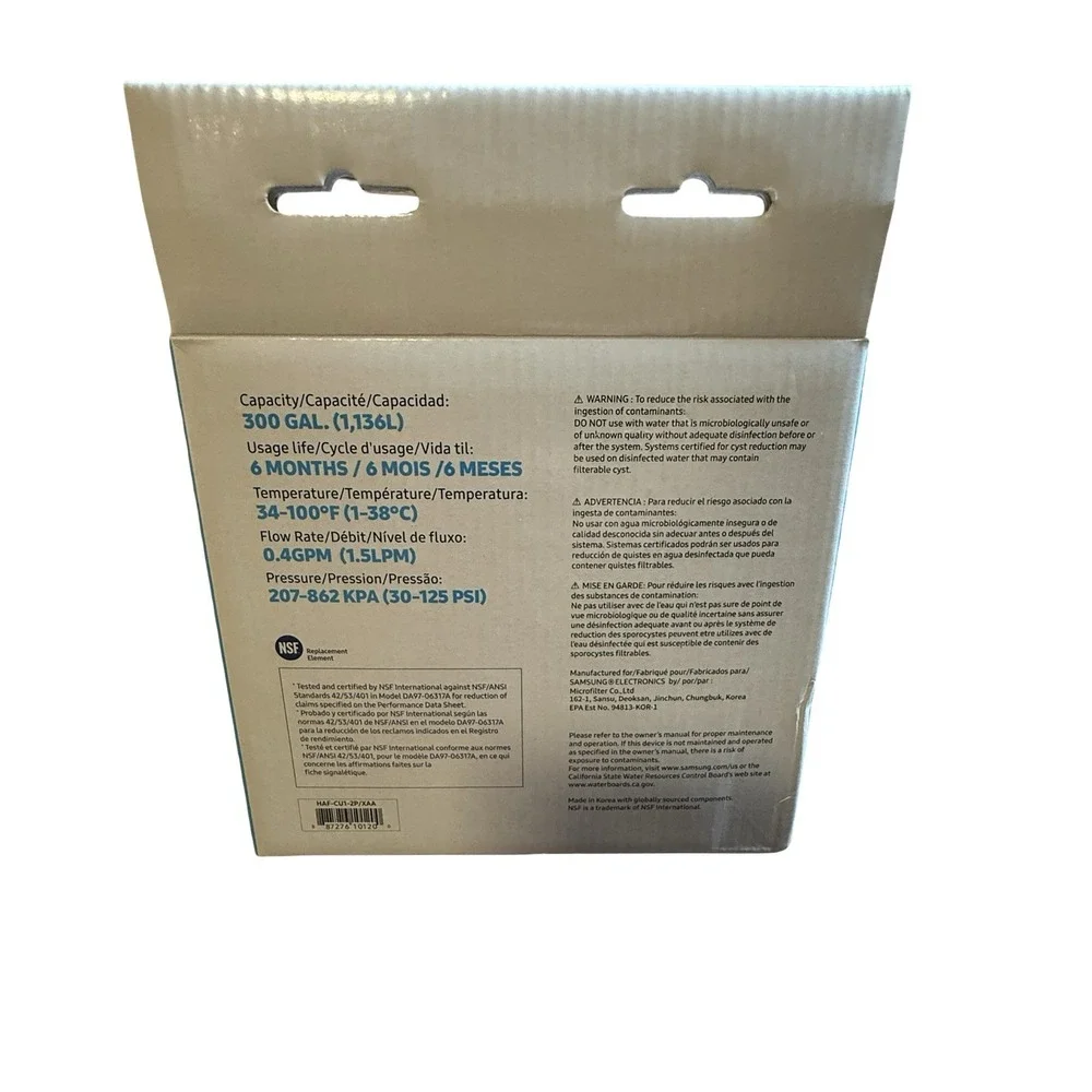 2X Samsung DA29-00003G HAFIN2/EXP / HAFCU1/XAA Refrigerator Water Filter OEM New
